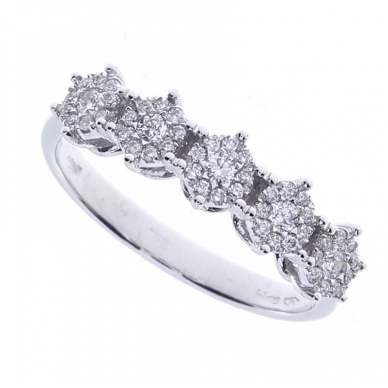 Bliss - Anello Bl Caresse - Oro Bianco - Diamante