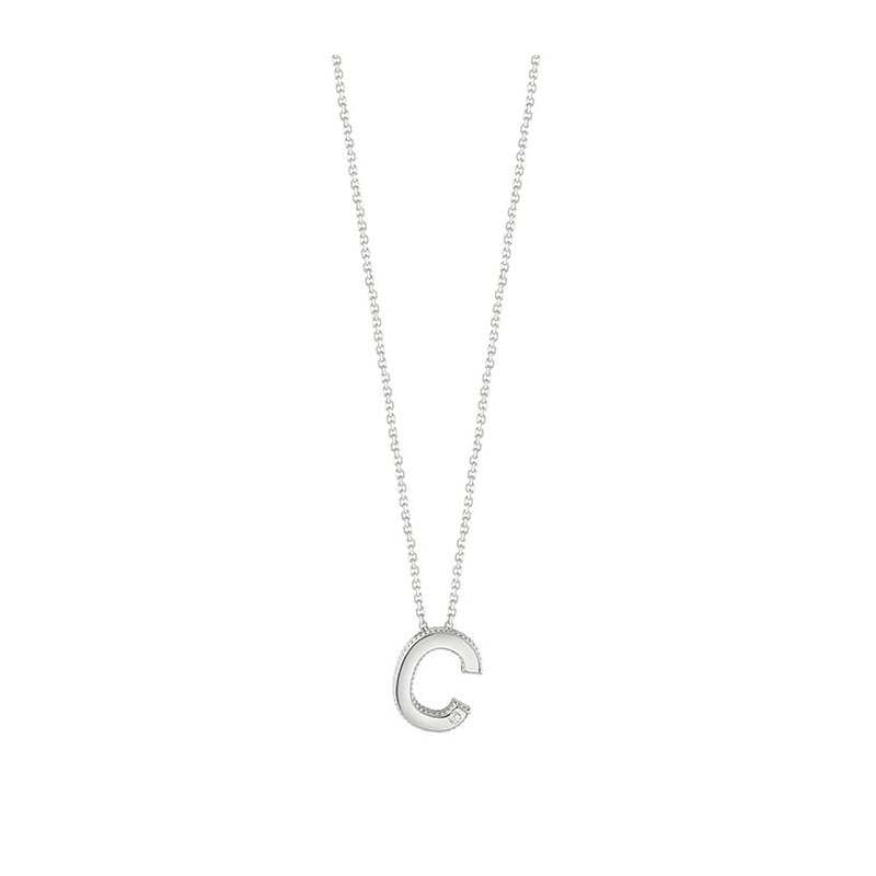 Bliss - Collierino In Oro Bianco - Diamante Rotondo