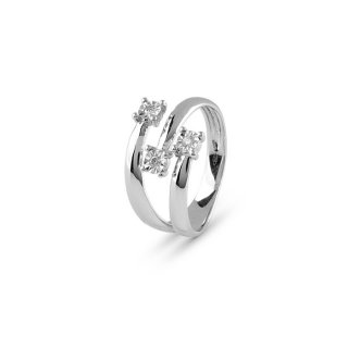 Bliss - Anello In Oro Bianco - Diamante Rotondo