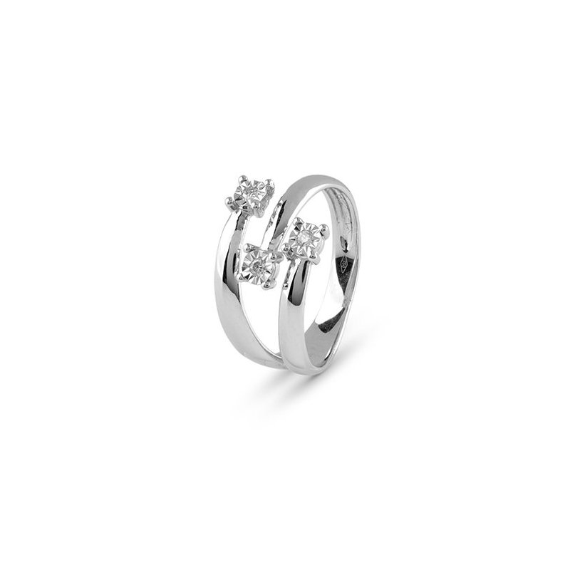Bliss - Anello In Oro Bianco - Diamante Rotondo