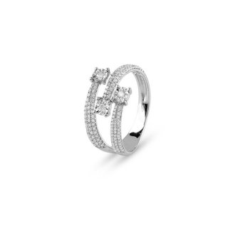 Bliss - Anello In Oro Bianco - Diamante Rotondo