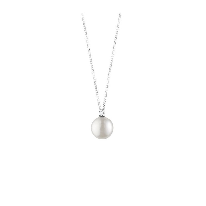 Bliss - Collierino In Oro Bianco - Diamante - Paradise
