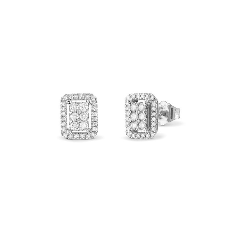 Bliss - Orecchini Bl Caresse - Oro Bianco - Diamante