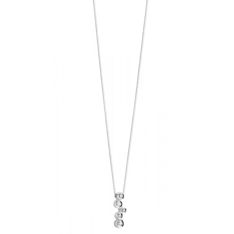 Bliss - Collierino In Oro Bianco - Diamante H