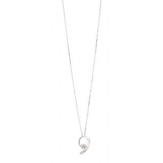 Bliss - Collierino In Oro Bianco - Diamante Rotondo