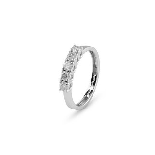 Bliss - Veretta In Oro Bianco - Diamante Rotondo