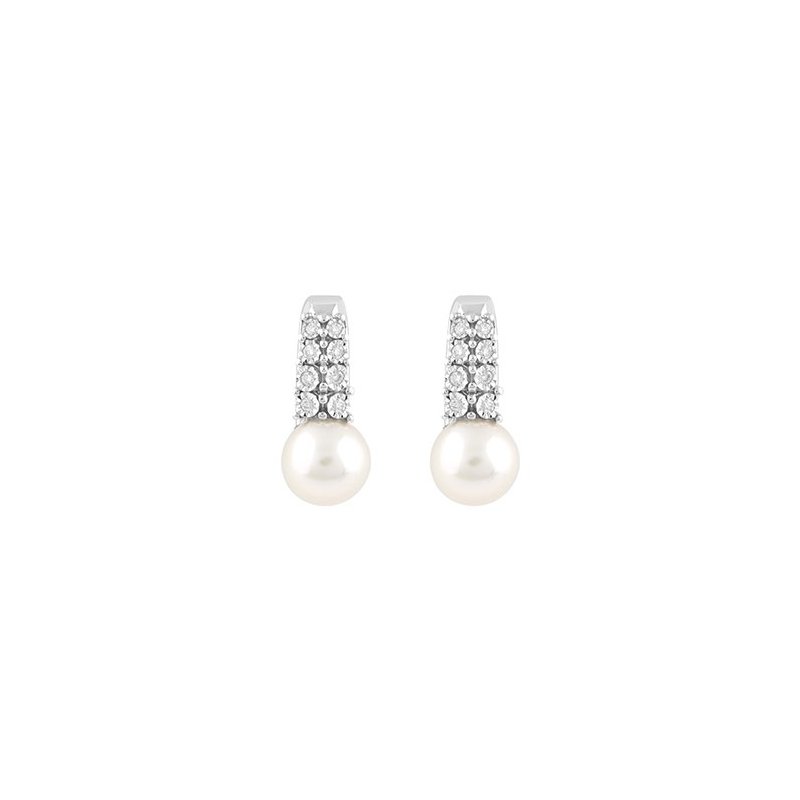 Bliss - Orecchini In Oro Bianco - Diamante - Rugiada