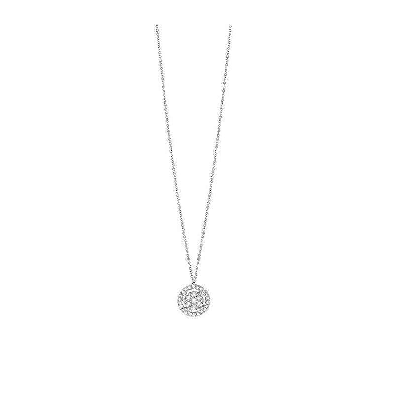 Bliss - Collierino In Oro Bianco - Diamante Rotondo