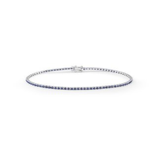 Bliss - Bracciale In Oro Bianco - Zaffiro