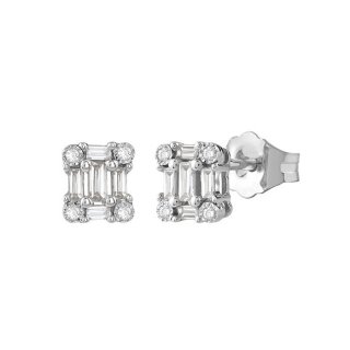 Bliss - Orecchini In Oro Bianco - Diamante Rotondo