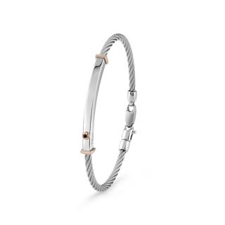 Bliss - Bracciale In Oro Rosa - Diamante Nero