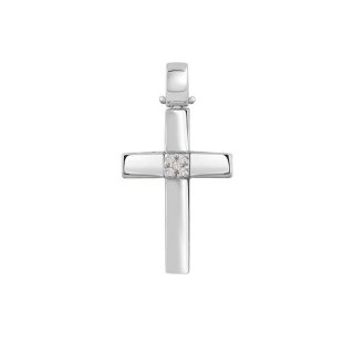Bliss - Pendente In Oro Bianco - Diamante Rotondo