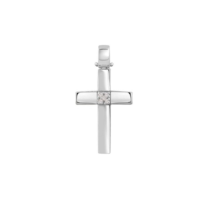 Bliss - Pendente In Oro Bianco - Diamante Rotondo