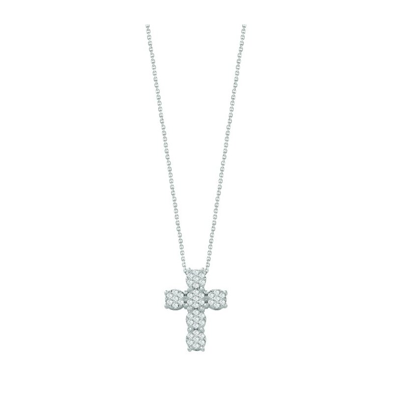 Bliss - Collierino In Oro Bianco - Diamante Rotondo