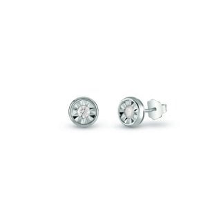 Bliss - Orecchini In Oro Bianco - Diamante Rotondo