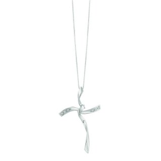 Bliss - Collierino In Oro Bianco - Diamante Rotondo