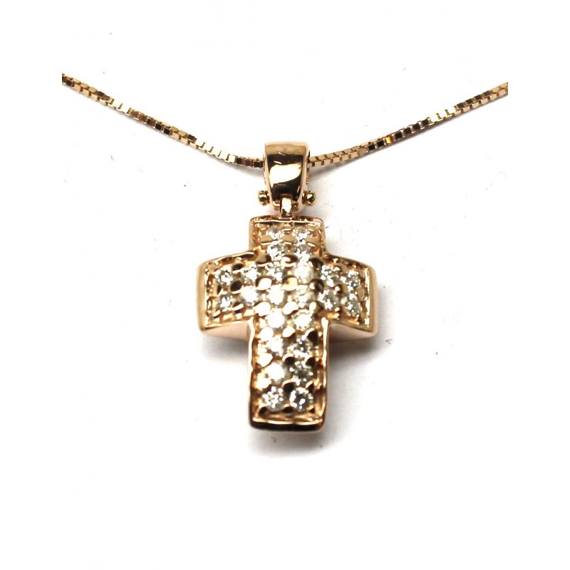 Bliss - Collierino In Oro Rosa - Diamante Rotondo