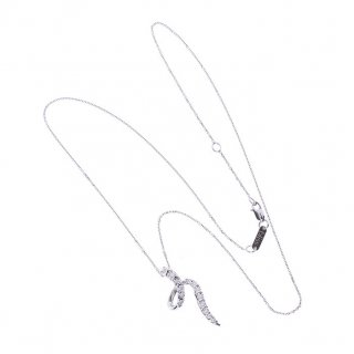 Bliss - Collierino In Oro Bianco - Diamante Rotondo