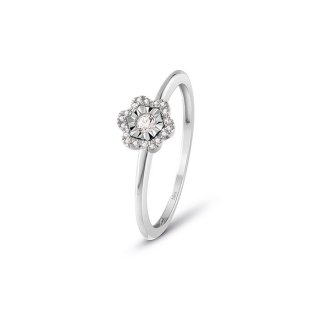 Bliss - Anello In Oro Bianco - Diamante Rotondo