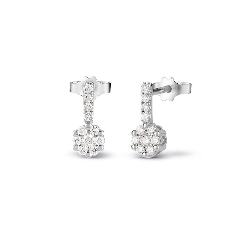 Bliss - Orecchini In Oro Bianco - Diamante Rotondo