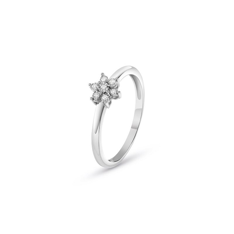 Bliss - Anello In Oro Bianco - Diamante Rotondo