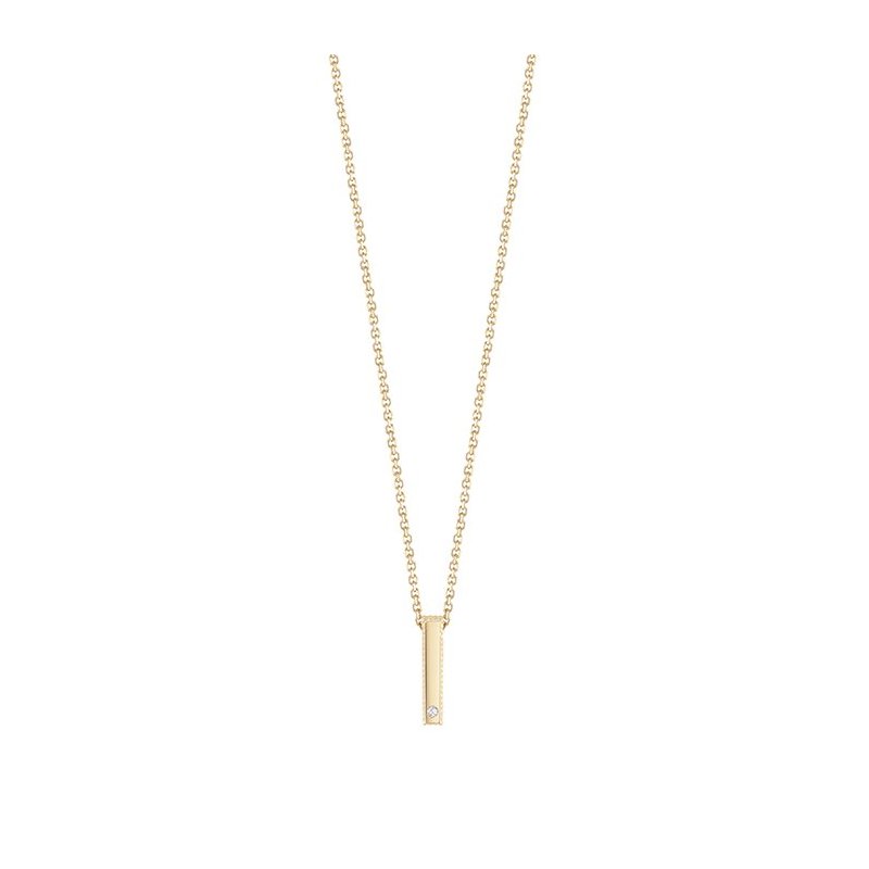 Bliss - Collierino In Oro Giallo - Diamante Rotondo