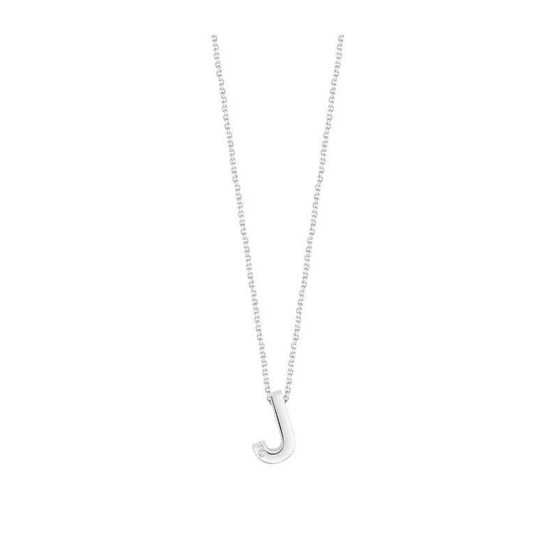 Bliss - Collierino In Oro Bianco - Diamante Rotondo