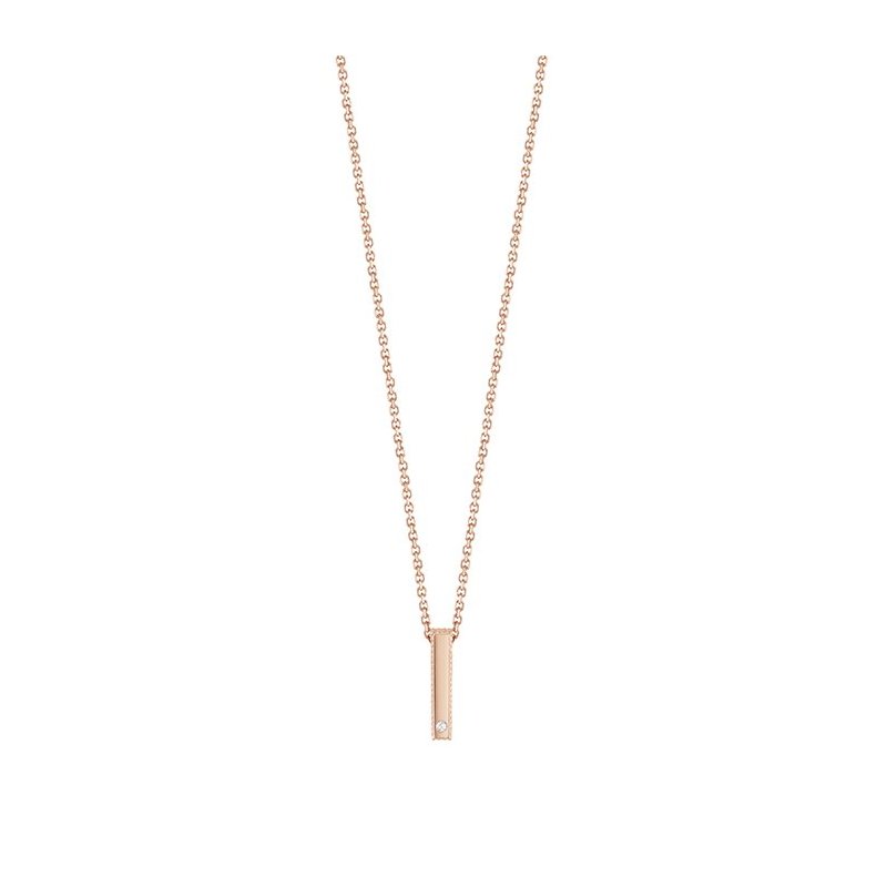 Bliss - Collierino In Oro Rosa - Diamante Rotondo