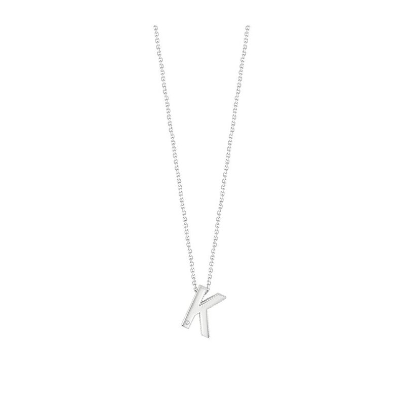 Bliss - Collierino In Oro Bianco - Diamante Rotondo