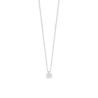 Bliss - Collierino In Oro Bianco - Diamante Rotondo