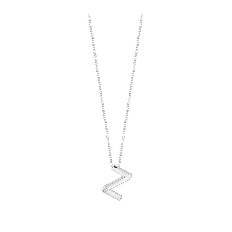 Bliss - Collierino In Oro Bianco - Diamante Rotondo
