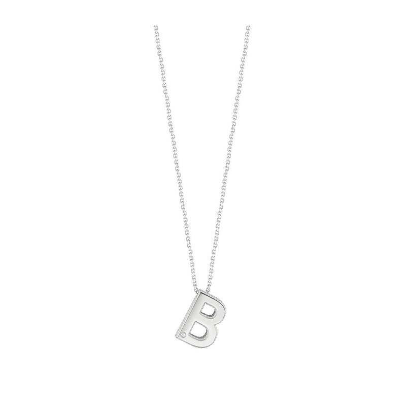 Bliss - Collierino In Oro Bianco - Diamante Rotondo