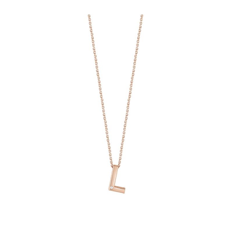 Bliss - Collierino In Oro Rosa - Diamante Rotondo