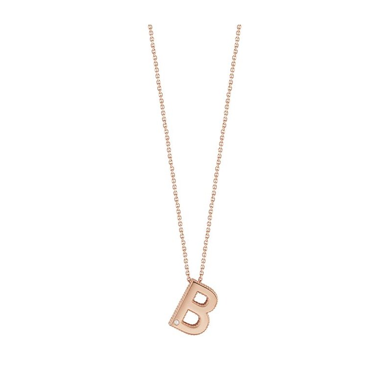Bliss - Collierino In Oro Rosa - Diamante Rotondo