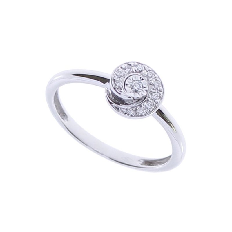 Bliss - Anello In Oro Bianco - Diamante Rotondo