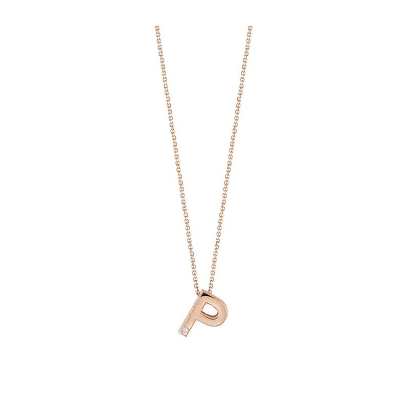 Bliss - Collierino In Oro Rosa - Diamante Rotondo