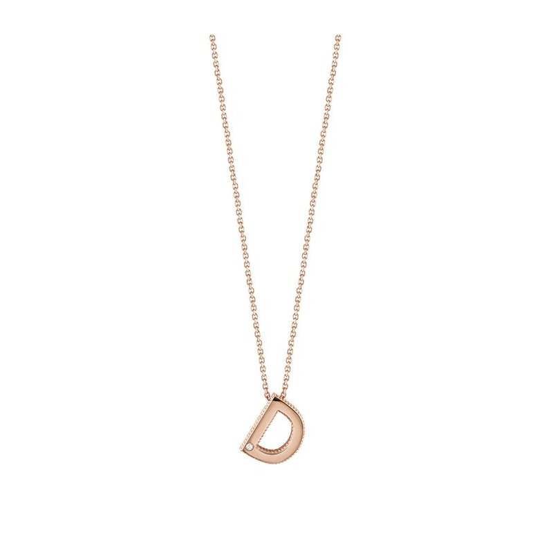 Bliss - Collierino In Oro Rosa - Diamante Rotondo