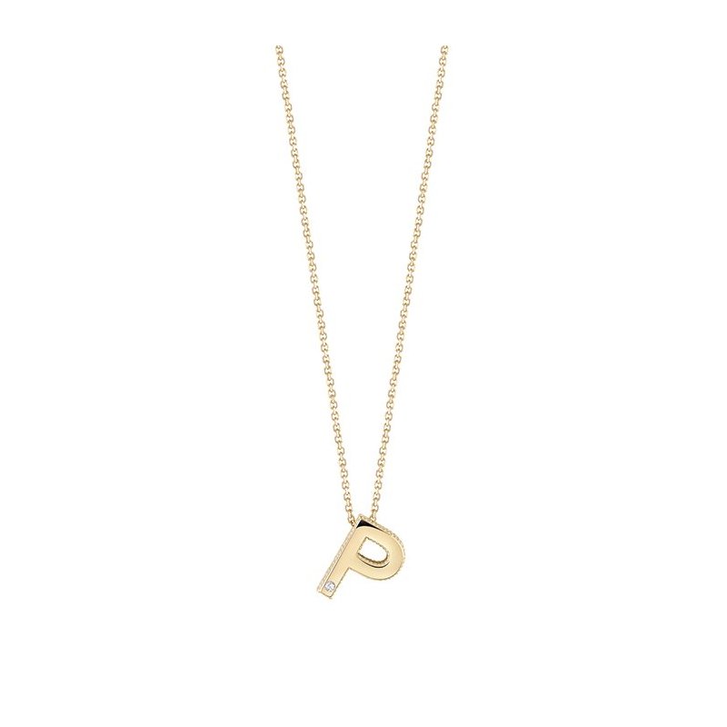 Bliss - Collierino In Oro Giallo - Diamante Rotondo