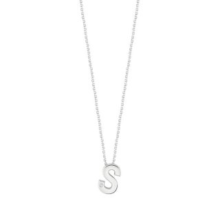 Bliss - Collierino In Oro Bianco - Diamante Rotondo