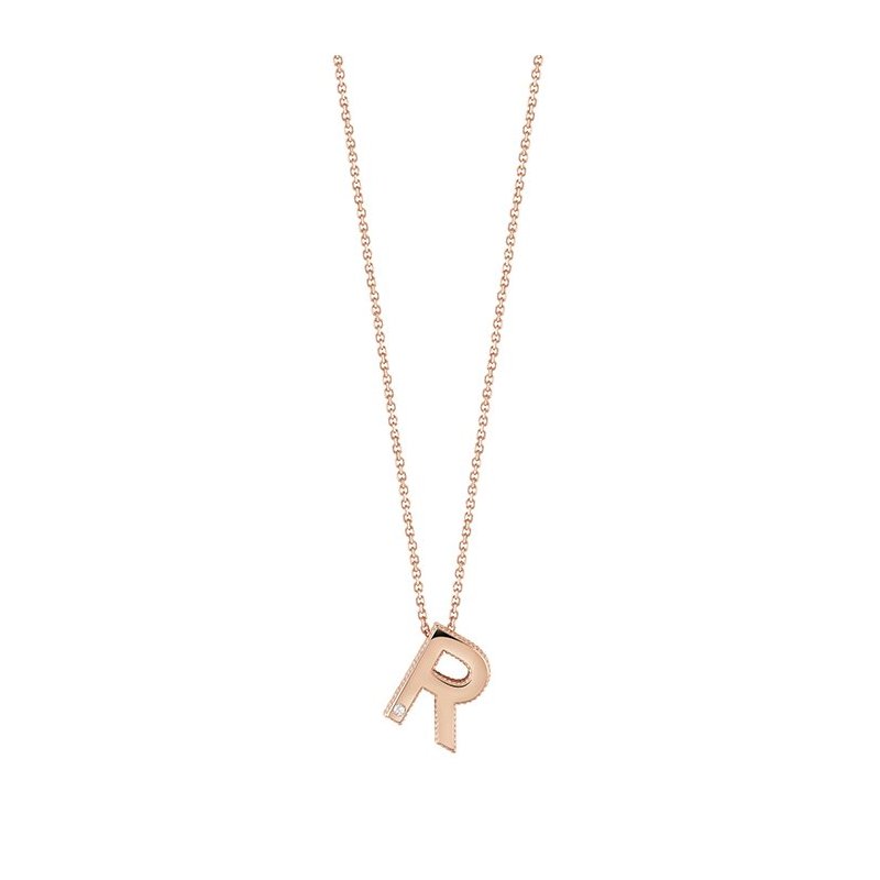 Bliss - Collierino In Oro Rosa - Diamante Rotondo
