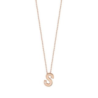 Bliss - Collierino In Oro Rosa - Diamante Rotondo