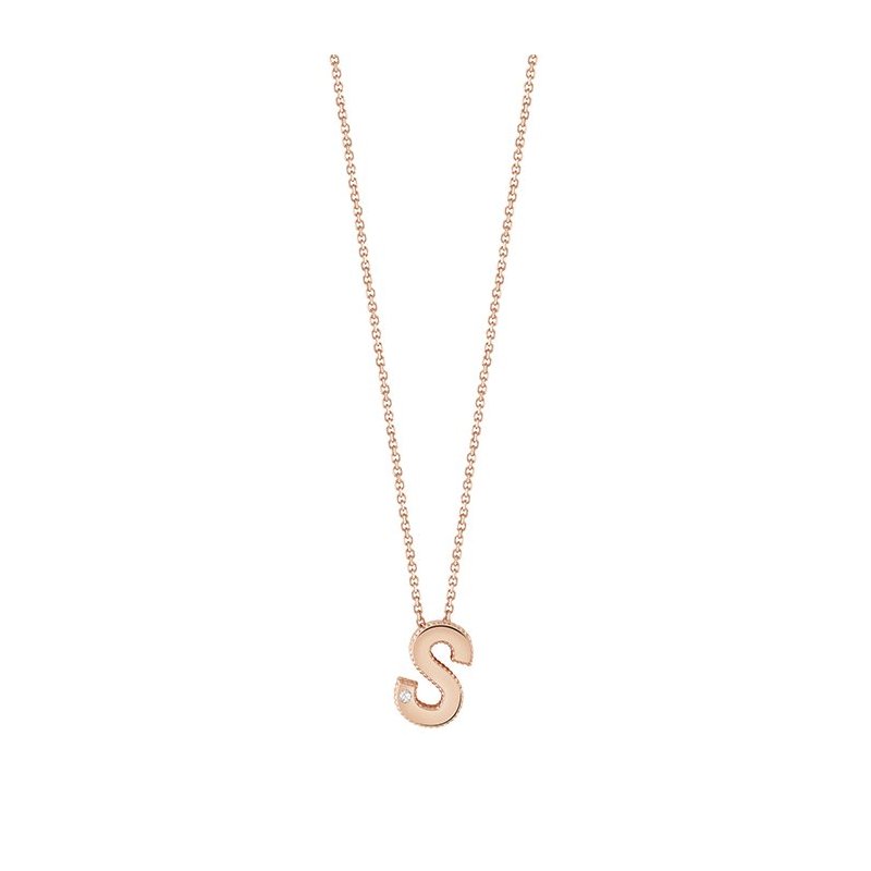 Bliss - Collierino In Oro Rosa - Diamante Rotondo