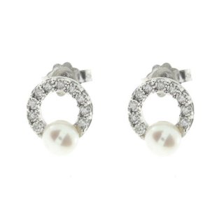 Bliss - Orecchini In Oro Bianco - Diamante Rotondo