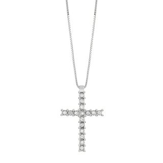 Bliss - Collierino In Oro Bianco - Diamante Rotondo