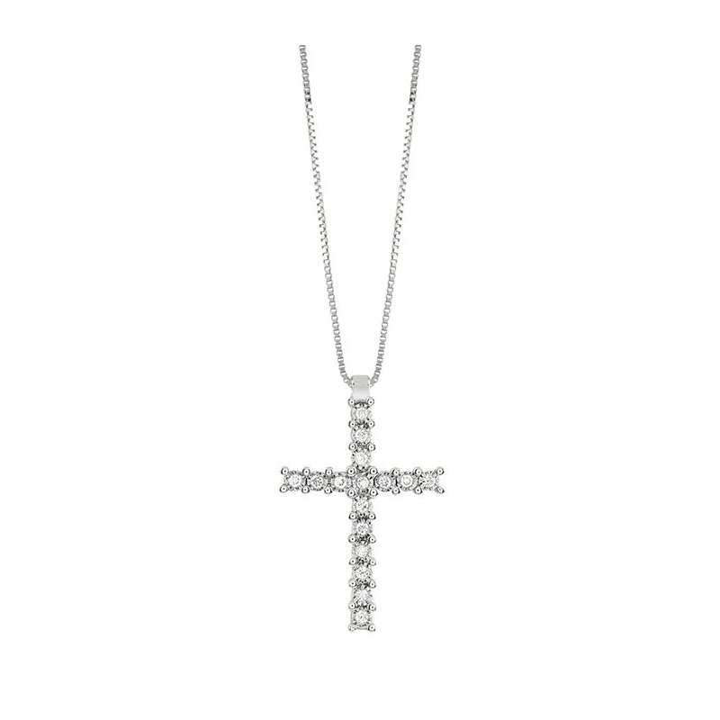 Bliss - Collierino In Oro Bianco - Diamante Rotondo
