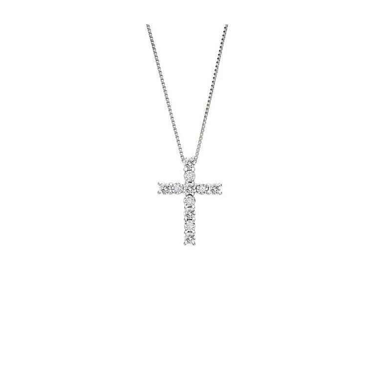 Bliss - Collierino In Oro Bianco - Diamante Rotondo