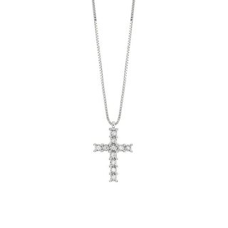 Bliss - Collierino In Oro Bianco - Diamante Rotondo