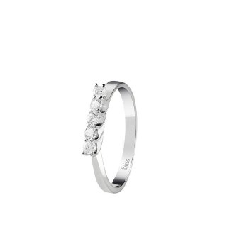 Bliss - Anello In Oro Bianco - Diamante Rotondo