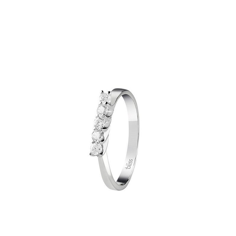 Bliss - Anello In Oro Bianco - Diamante Rotondo