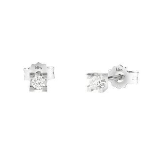 Bliss - Orecchini In Oro Bianco - Diamante Rotondo